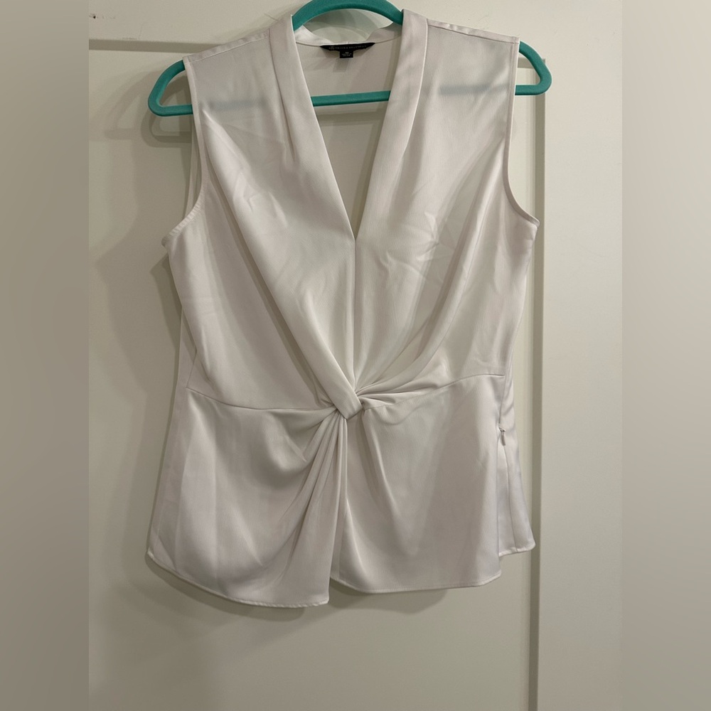 Brooks Brothers White Sleeveless Blouse